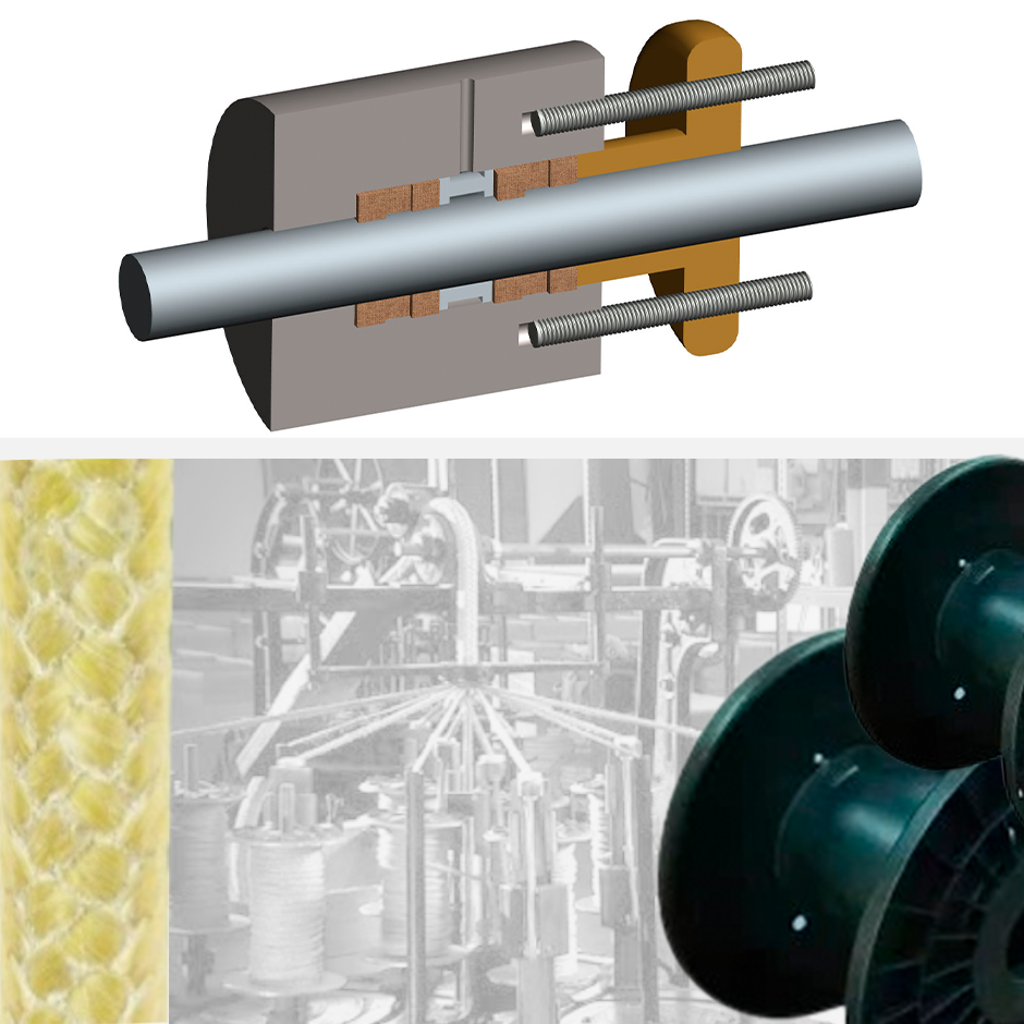 EMPAQUETADURA TRENZADA TECNICA DE GRAN CALIDAD TIPO KLE-817 (ARAMIDA)
