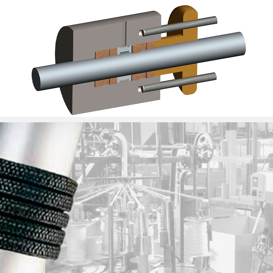 EMPAQUETADURA TRENZADA TECNICA DE GRAN CALIDAD TIPO KLE-836