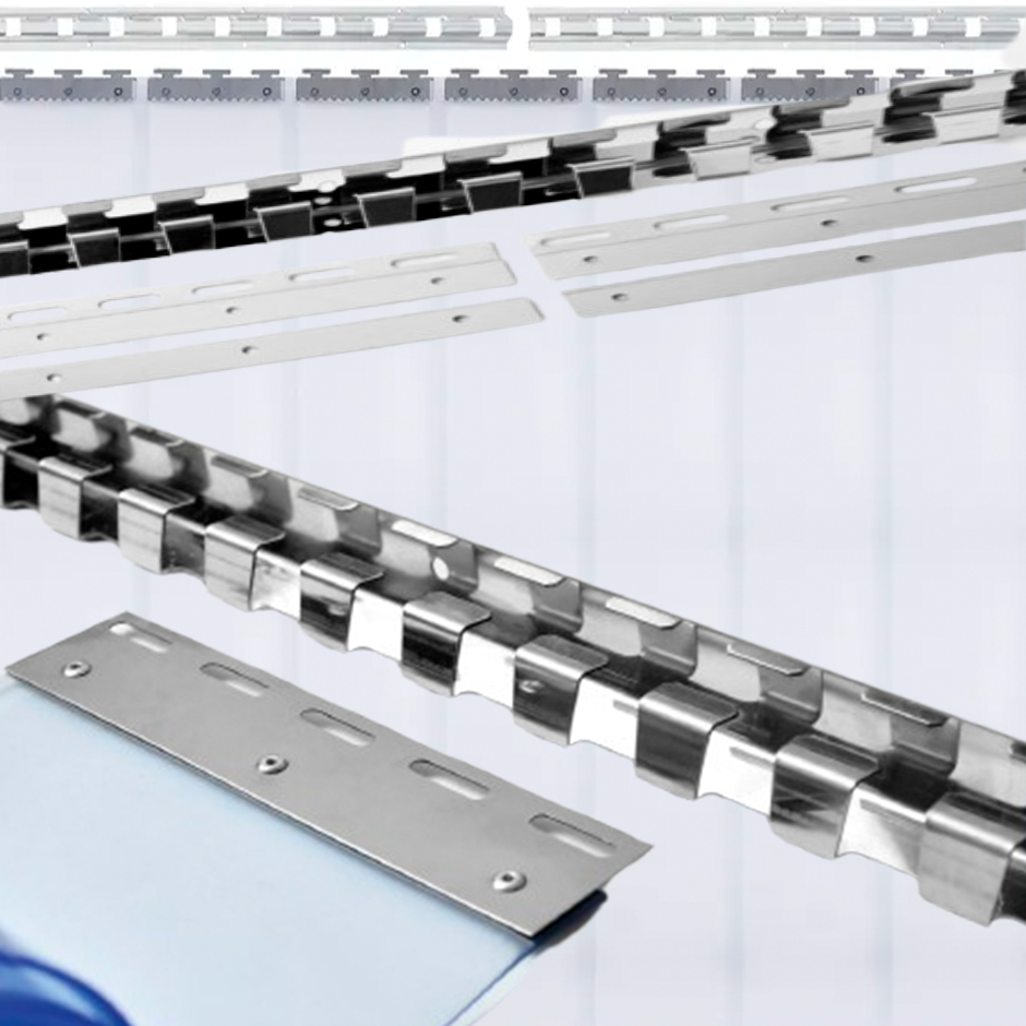 BARRAS,GANCHOS Y PLETINAS PARA LAMAS CORTINAS PVC FLEXIBLE DE GRAN CALIDAD